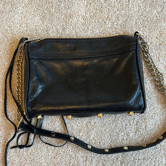 Rebecca Minkoff Bags Rebecca Minkoff Black Leather Studded Crossbody Small Shoulder Bag